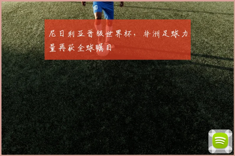 尼日利亚晋级世界杯,非洲足球力量再获全球瞩目